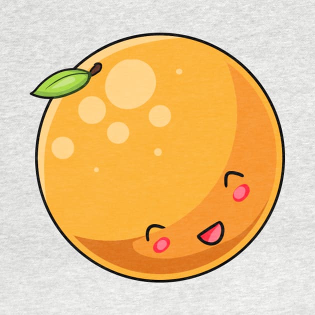 Kawaii orange fruit by Japanese Designs